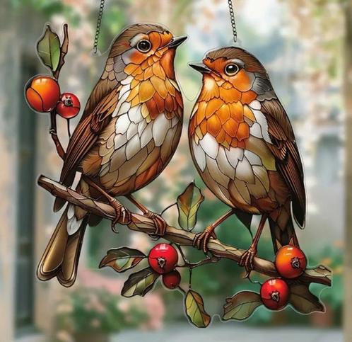 Raamhanger roodborst ( + gratis verzending ), Tuin en Terras, Tuinwanddecoratie, Nieuw, Verzenden