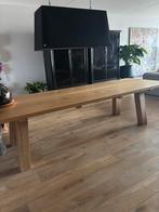 Van Rossum massief eiken eetkamertafel, Ophalen, 200 cm of meer, 50 tot 100 cm, Zo goed als nieuw