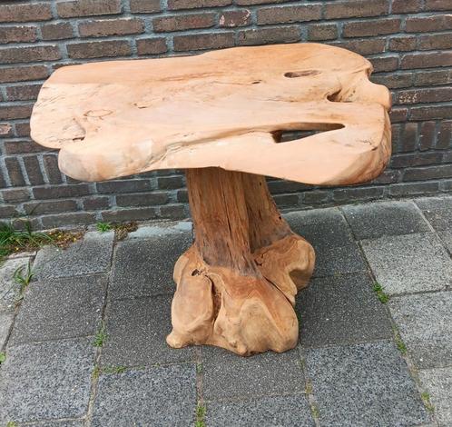 Massief Wortelhouten Wortelnoten Tafel Bijzettafel Boomstam, Huis en Inrichting, Tafels | Sidetables, Gebruikt, 50 tot 75 cm, 50 tot 100 cm