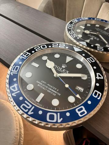 Rolex Wandklok Oyster Perpetual - Blauw/Zwart RVS - ZGAN beschikbaar voor biedingen