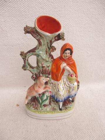 Antiek Staffordshire Roodkapje vaasje ca. 1850 beschikbaar voor biedingen