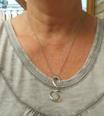 Zilveren verstelbare ketting met modernist hanger nr.1720