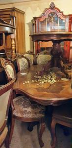 Barok eetkamer tafel met stoelen, Ophalen