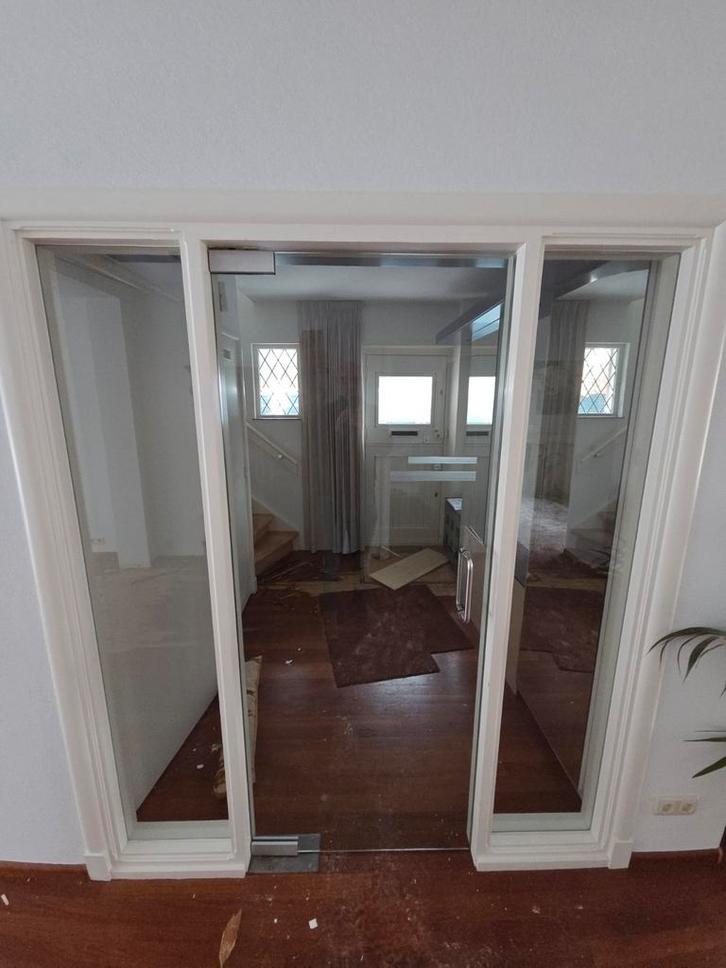 Glazen Taatsdeur - Stijlvol en Modern, Doe-het-zelf en Verbouw, Kozijnen en Schuifpuien, Gebruikt, Deurkozijn, Metaal, 150 tot 225 cm