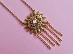 jwg Art Nouveau opaal maansteen ketting goud verguld antiek, Sieraden, Tassen en Uiterlijk, Antieke sieraden, Verzenden, Overige materialen