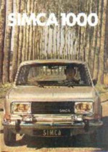 Simca 1000, GLS, 1005/1006 brochure/auto folder '70 - '78 beschikbaar voor biedingen