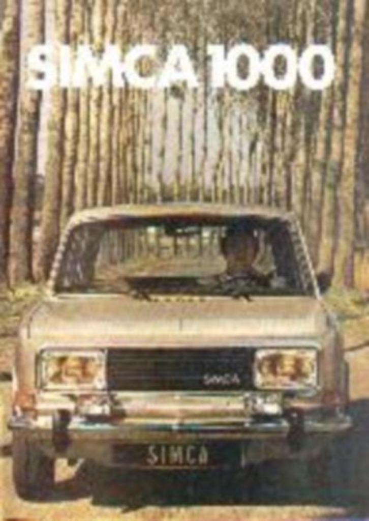 Simca 1000, GLS, 1005/1006 brochure/auto folder '70 - '78, Boeken, Auto's | Folders en Tijdschriften, Overige merken, Ophalen of Verzenden