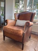 Schapenleren Oorfauteuil, Huis en Inrichting, Fauteuils, Ophalen, Gebruikt, Leer, 75 tot 100 cm