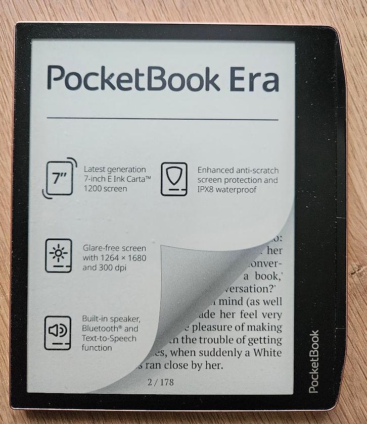Pocketbook Era Sunset copper (64GB), Computers en Software, E-readers, Zo goed als nieuw, 7 inch, 16 GB of meer, Bluetooth, Touchscreen