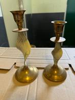 Kaarsenstandaards messing, Antiek en Kunst, Ophalen of Verzenden, Overige materialen