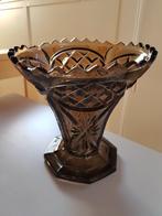 Art Deco vaas grijs Belgisch hoogte 18,5 cm, Antiek en Kunst, Antiek | Glas en Kristal, Ophalen of Verzenden