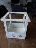 Wit Candle windlicht.  DEC TIP, Wit, Ophalen of Verzenden, Zo goed als nieuw, Hout