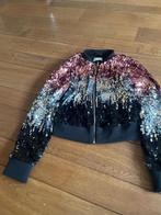 Pailletten glitter jasje met rits H&M maat 152 zgan, Verzenden, Zo goed als nieuw, 146 t/m 152, Meisje