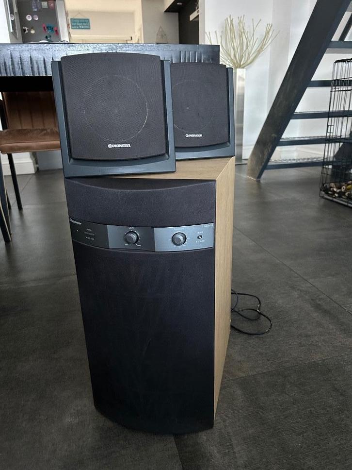 Pioneer actieve subwoofer met 2 surround boxen, Audio, Tv en Foto, Luidsprekers, Gebruikt, Subwoofer, 120 watt of meer, Overige merken