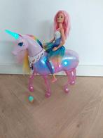 Barbie met dreamtopia magische eenhoorn, Ophalen of Verzenden, Gebruikt, Barbie