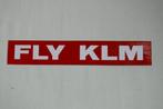 FLY KLM sticker, evt. voor bumper of achterruit van auto, Verzenden, Zo goed als nieuw, Overige typen