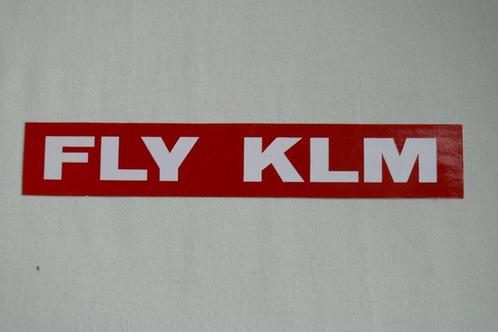 FLY KLM sticker, evt. voor bumper of achterruit van auto, Verzamelen, Luchtvaart en Vliegtuigspotten, Zo goed als nieuw, Overige typen