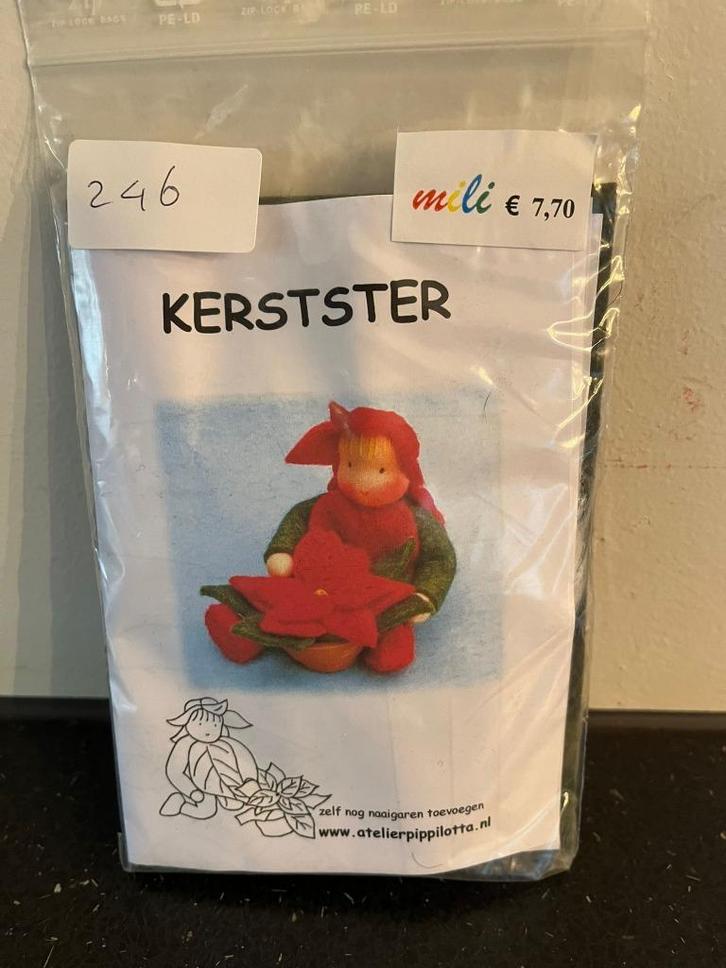 Zelfmaakpakket Kerstster atelier Pippilotta, Hobby en Vrije tijd, Vilt, Nieuw, Boek of Patroon, Wolvilt, Verzenden