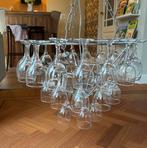Hanglamp kroonluchter wijnglazen leitmotiv, Ophalen, Zo goed als nieuw, Glas