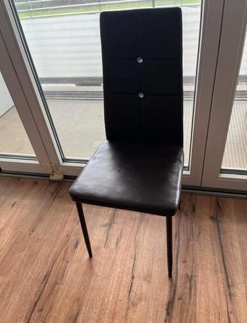 Brown dining table chairs
