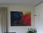 Abstract Olieverf Schilderij op Canvas 100 x 140 cm., Antiek en Kunst, Ophalen