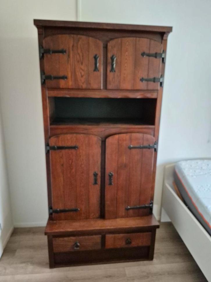 Houten kast met deuren en lades, Antiek en Kunst, Antiek | Meubels | Kasten, Ophalen