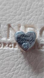 🥰 0riginele Pandora bedel hart zirkonia BEST FRIENDS, Ophalen of Verzenden, Zo goed als nieuw, Zilver, Pandora