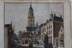 RHENEN MARKT 1753 Originele handgekleurde kopergravure E49, Antiek en Kunst, Kunst | Etsen en Gravures, Verzenden