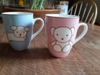 Servies mokjes Nijntje 1x blauw - 1x rose samen:, Huis en Inrichting, Keuken | Servies, Ophalen of Verzenden, Zo goed als nieuw