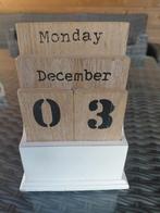 Houten Kalender - Maandag 3 December, Ophalen of Verzenden, Zo goed als nieuw