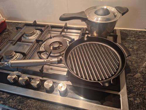 Grillpan greenpan 28cm en q-lineair steelpan 18cm, Huis en Inrichting, Keuken | Potten en Pannen, Nieuw, Overige typen, Overige materialen