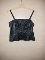 Leren Topje, Verzenden, Zwart, Zo goed als nieuw, Maat 36 (S)