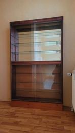 Antieke Vitrinekast J. Kuiper Scheveningen, 100 tot 150 cm, Glas, 150 tot 200 cm, 25 tot 50 cm