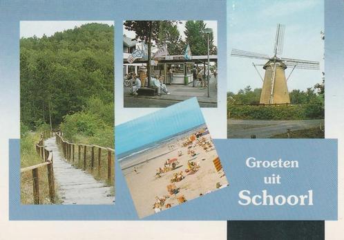 SCHOORL Pad Centrum Strand Molen Groeten, Verzamelen, Ansichtkaarten | Nederland, Gelopen, Noord-Holland, 1980 tot heden, Verzenden