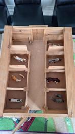 Mooie houten paardenstal met Schleich paarden (9 stuks), Ophalen of Verzenden, Gebruikt, Jongen of Meisje
