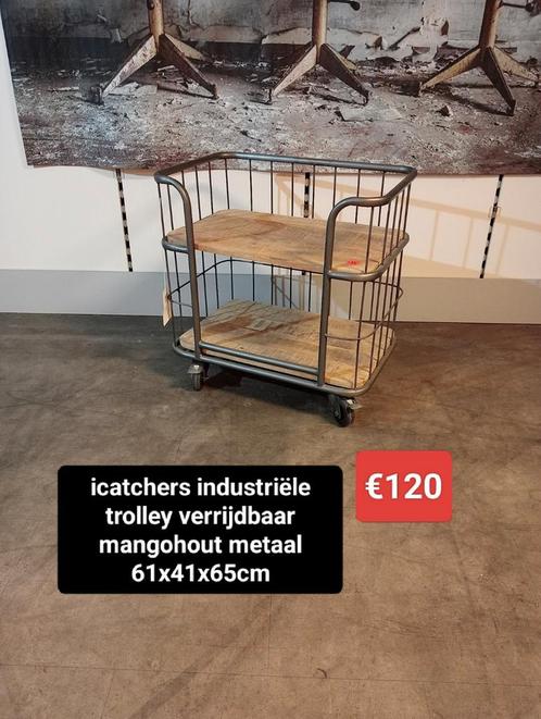 Nieuwe icatchers industriële trolley verrijdbaar €120, Huis en Inrichting, Woonaccessoires | Overige, Nieuw, Ophalen