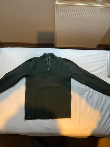 Trui/zipper donkergroen 170/176 beschikbaar voor biedingen