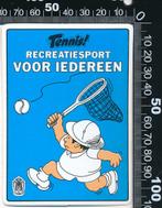 Sticker: Tennis - Recreatie sport voor iedereen, Ophalen of Verzenden, Zo goed als nieuw, Sport