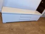 Witte TV-meubel Ikea hoogglans met lades, Huis en Inrichting, Kasten | Televisiemeubels, Kunststof, 150 tot 200 cm, Ophalen of Verzenden