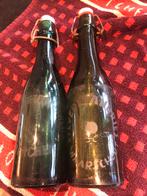 2 antieke bierflessen, Verzamelen, Biermerken, Ophalen, Zo goed als nieuw, Flesje(s), Overige merken