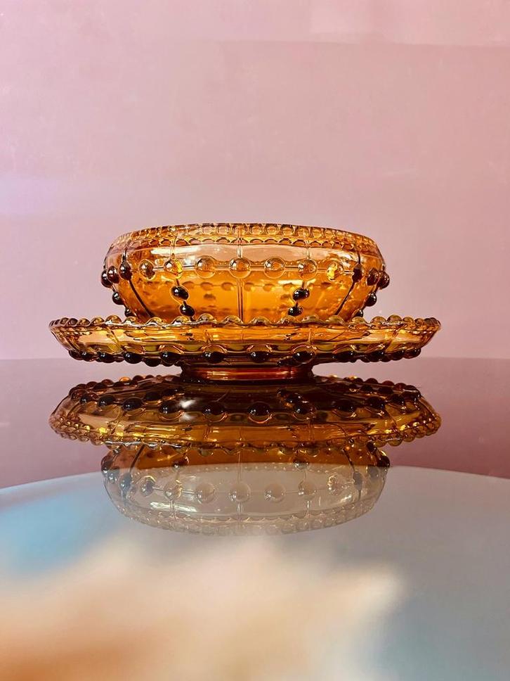 BOHEEMS PERSGLAZEN SET, Antiek en Kunst, Antiek | Glas en Kristal, Ophalen of Verzenden