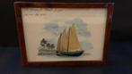 Aquarel vissersboot JM les Thunes, Antiek en Kunst, Ophalen of Verzenden