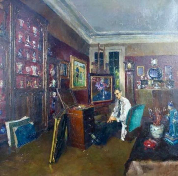 ==Leo Engels 1882-1952===in het atelier van de schilder===, Antiek en Kunst, Kunst | Schilderijen | Klassiek, Ophalen