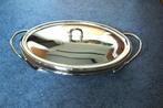LUXE OVALE SERVEERSCHAAL MET PLATED DEKSEL, Huis en Inrichting, Keuken | Servies, Ophalen, Zo goed als nieuw, Overige stijlen