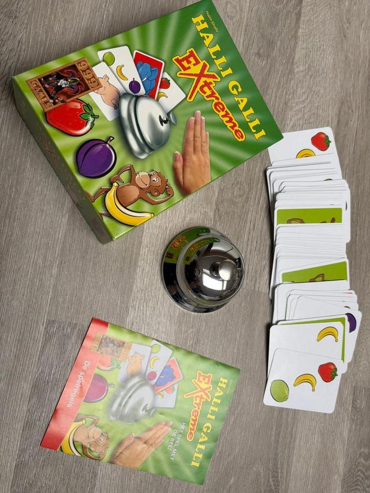 Halli Galli Extreme - Leuk kaartspel!, Hobby en Vrije tijd, Gezelschapsspellen | Bordspellen, Zo goed als nieuw, Een of twee spelers