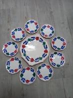 Boerenbont gebakstel, Huis en Inrichting, Keuken | Servies, Ophalen, Gebruikt, Overige typen, Aardewerk