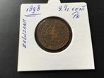 Munt 1898 2 1/2 cent Nederland pr schaars, Ophalen of Verzenden, Koningin Wilhelmina