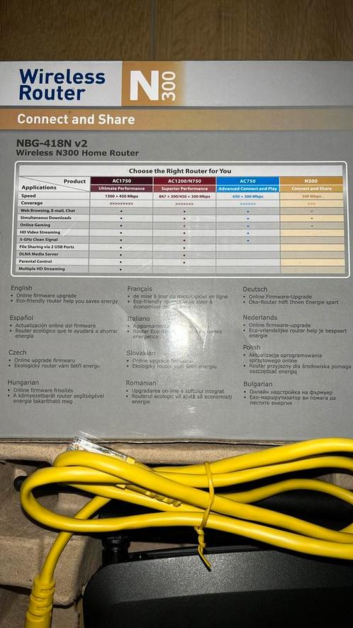 Zyxel NBG-418N v2, Computers en Software, Netwerk switches, Zo goed als nieuw, Ophalen of Verzenden