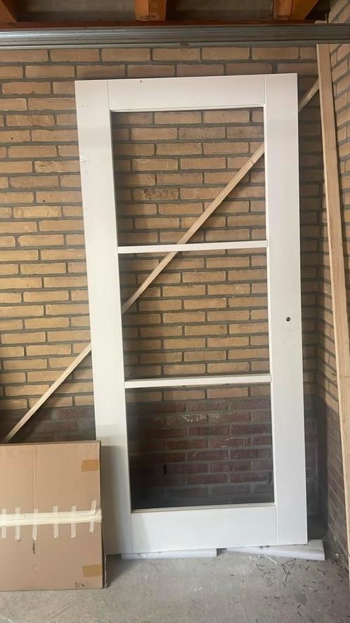 Opdek binnendeur, Doe-het-zelf en Verbouw, Deuren en Horren, Nieuw, Binnendeur, 200 tot 215 cm, 80 tot 100 cm, Glas, Ophalen