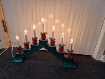 Vintage kerstverlichting/Vensterbank Zweeds design 7 lampjes beschikbaar voor biedingen